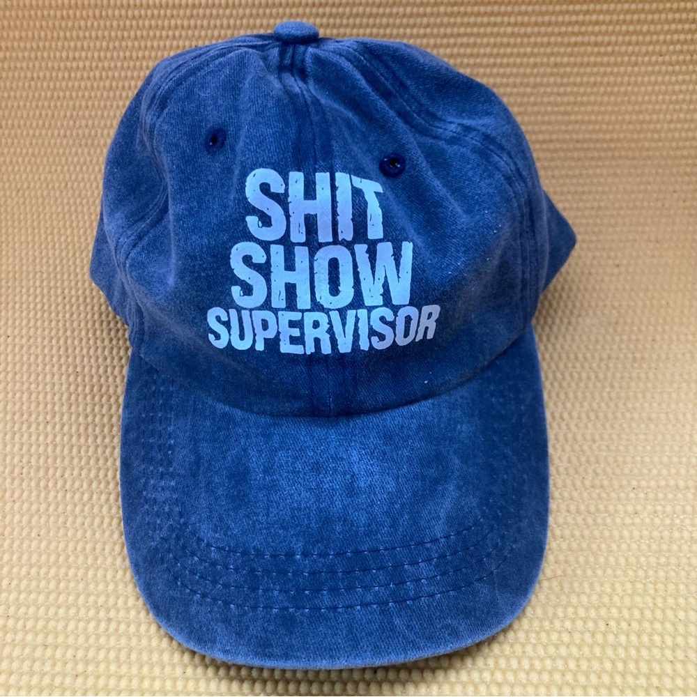 SHIT SHOW SUPERVISOR HAT Unisex, washed/ Blue - Picture 2 of 7